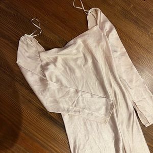 princess polly mini dress size satin champagne